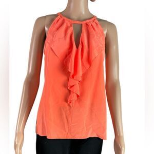 Trina Turk Orange Silk Tank Top
